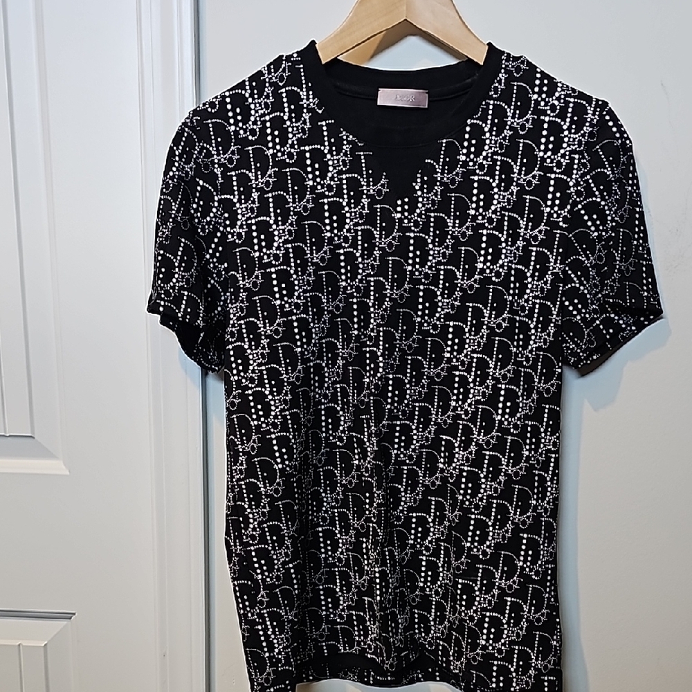 Men's Black Dior Oblique Relaxed Fit Tee